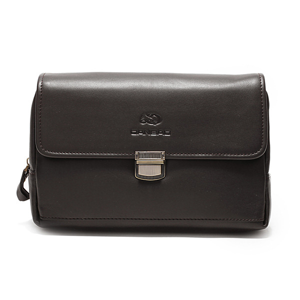 **牛皮时尚男士手包 啡色